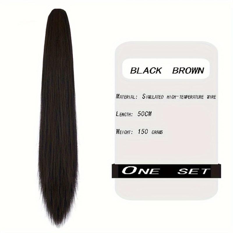 Long Straight Ponytail Extensions Synthetic Clip In Hair Extensions