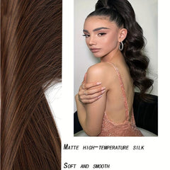 Long Straight Ponytail Extensions Synthetic Clip In Hair Extensions