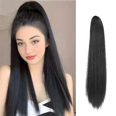 Long Straight Ponytail Extensions Synthetic Clip In Hair Extensions