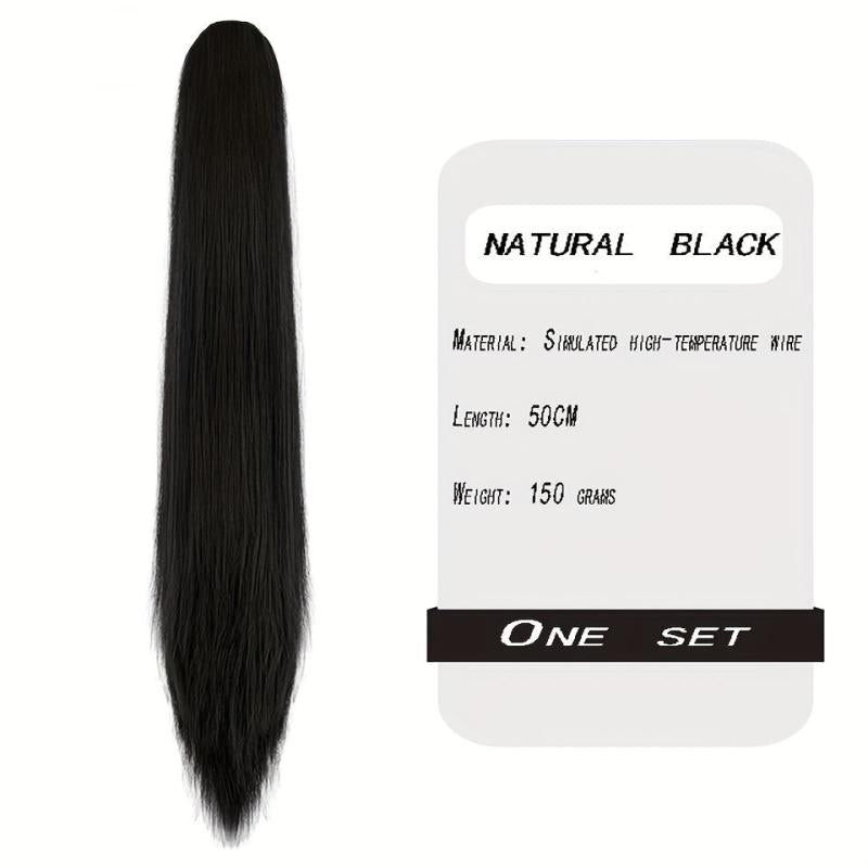 Long Straight Ponytail Extensions Synthetic Clip In Hair Extensions