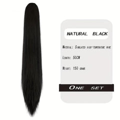 Long Straight Ponytail Extensions Synthetic Clip In Hair Extensions