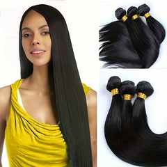 Long Straight Synthetic Hair Bundles Natural Looking 100g