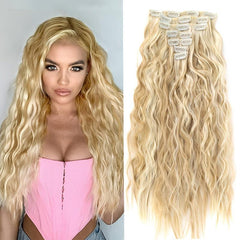 Clip In Hair Extensions 50 8 Cm Hairpieces 7 Pieces Set