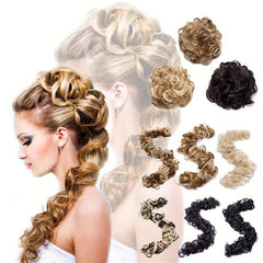 Messy Bun Hair Piece Scrunchie Curly Updo Ponytail Hairpiece