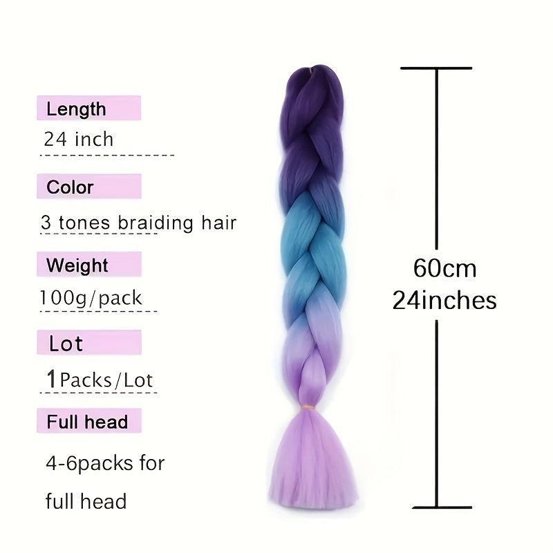 60 96 Cm Jumbo Braid Extensions Ombre Hair Packs For Women Girls