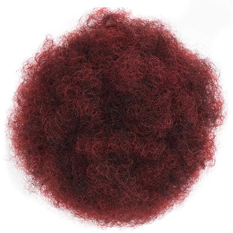 Multicolored Curly Hair Extension Drawstring Clip-In Hair Bun