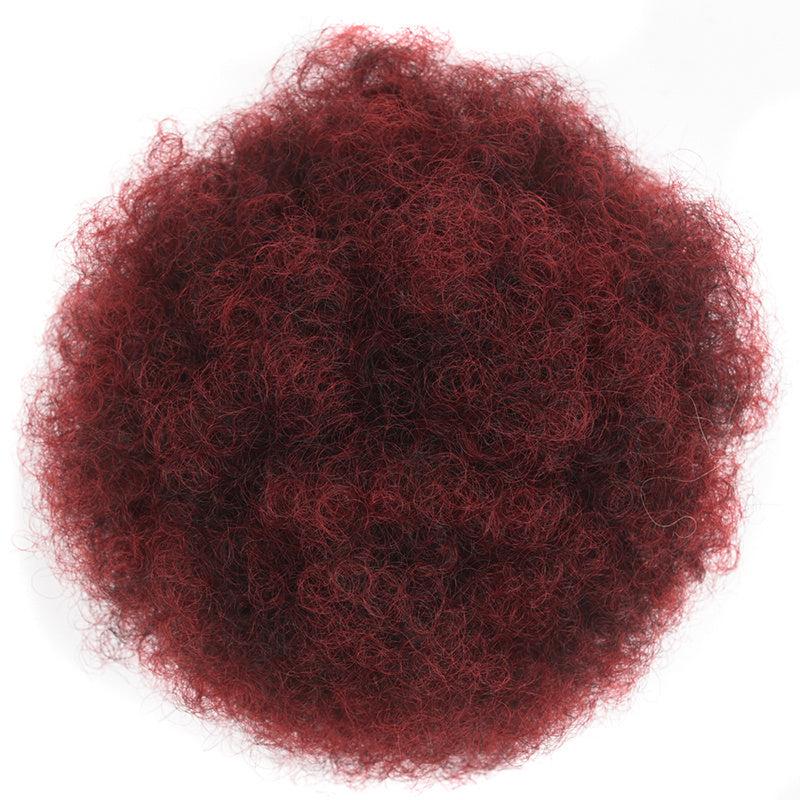 Multicolored Curly Hair Extension Drawstring Clip-In Hair Bun