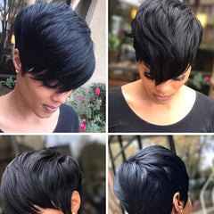 Burgundy Short Curly Wig 2 Tones Synthetic for Women Natural Hair