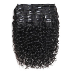 Brazilian Water Wave Clip In Hair Extensions 8Pcs Set 10-24 Inch 120G