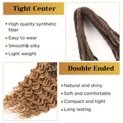 10 Strands Ombre Brown Blonde Crochet Hair