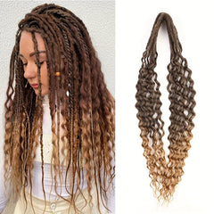 10 Strands Ombre Brown Blonde Crochet Hair