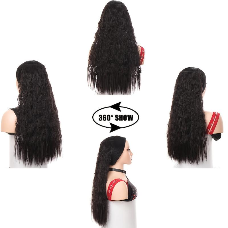 22 Inches Corn Wave Clip In Hair Extensions Synthetic Fiber For Women