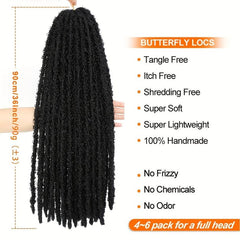 Butterfly Locks Braids Hair Pieces 10 Strands pack