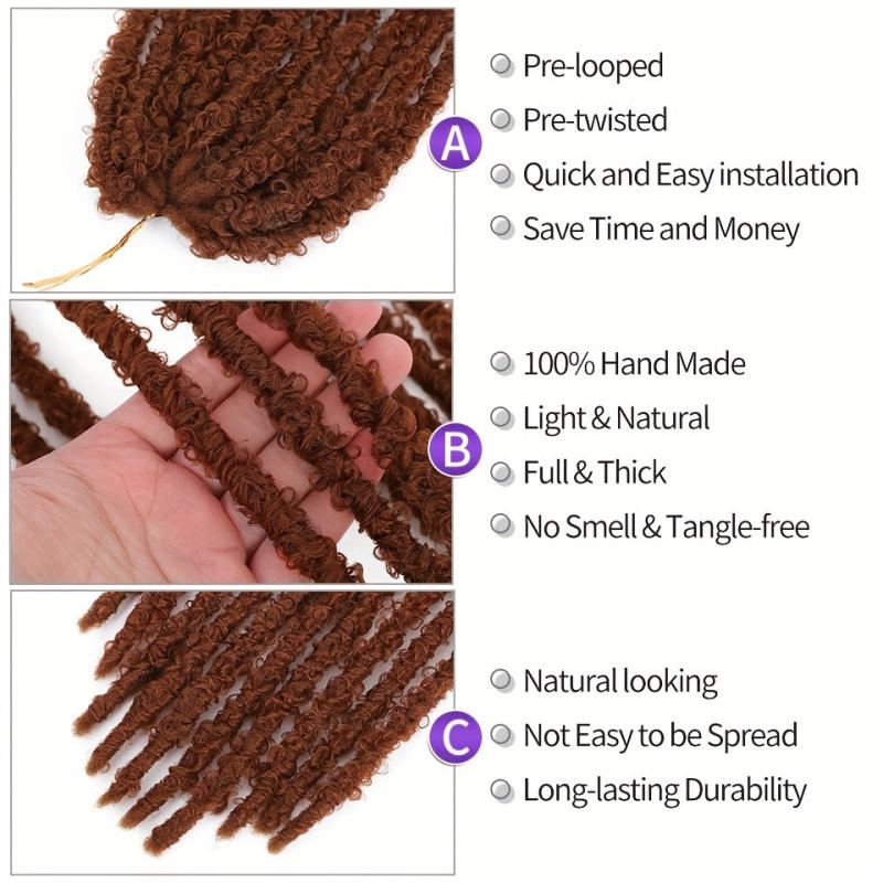Butterfly Locks Braids Hair Pieces 10 Strands pack