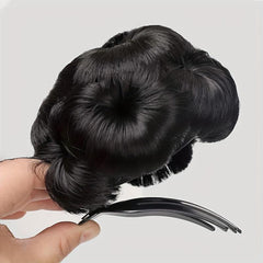 Natural Looking Hair Bun Extension Synthetic Hair Pieces For Women