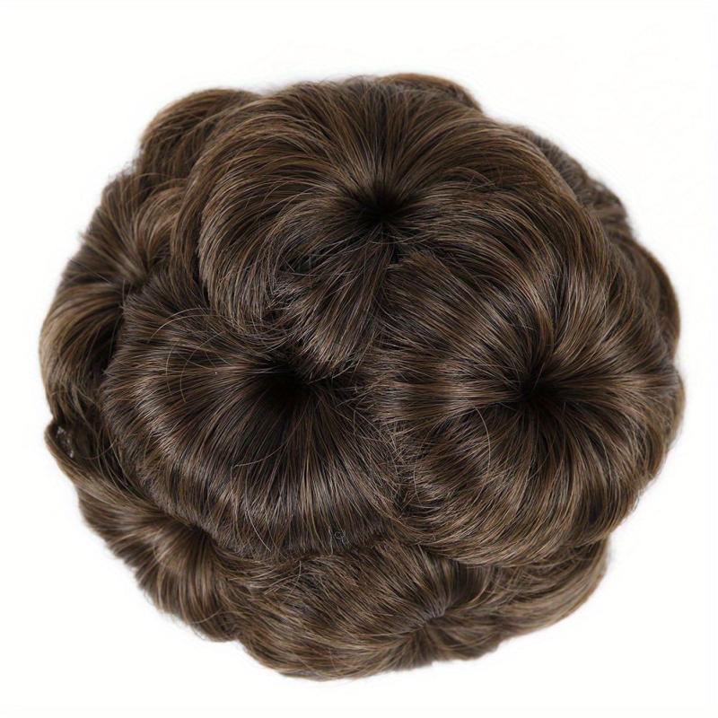 Natural Looking Hair Bun Extension Synthetic Hair Pieces For Women