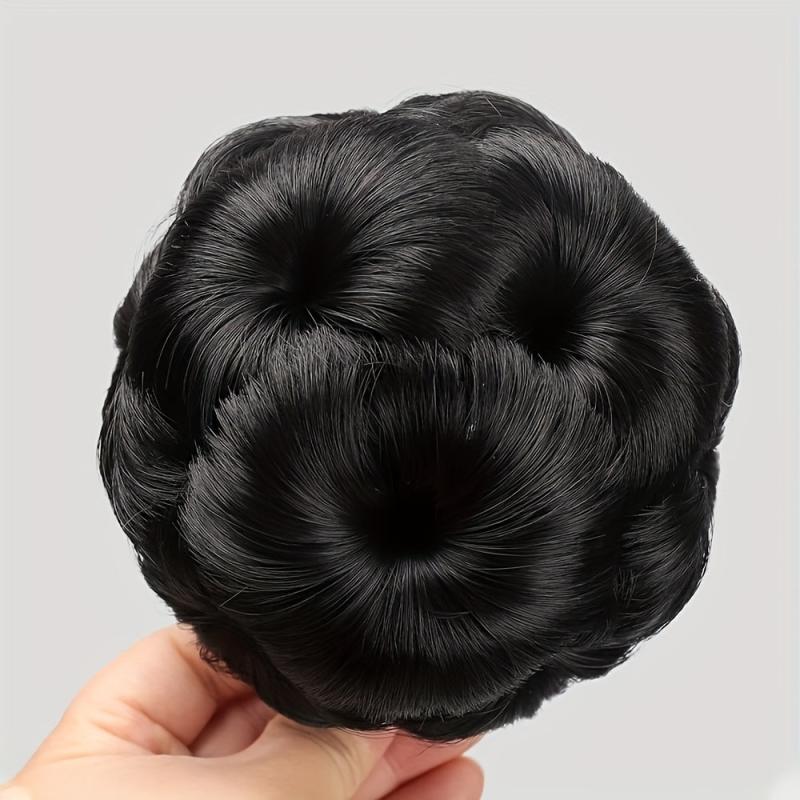 Natural Looking Hair Bun Extension Synthetic Hair Pieces For Women