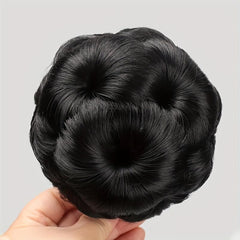 Natural Looking Hair Bun Extension Synthetic Hair Pieces For Women