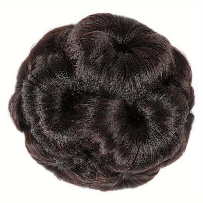 Natural Looking Hair Bun Extension Synthetic Hair Pieces For Women
