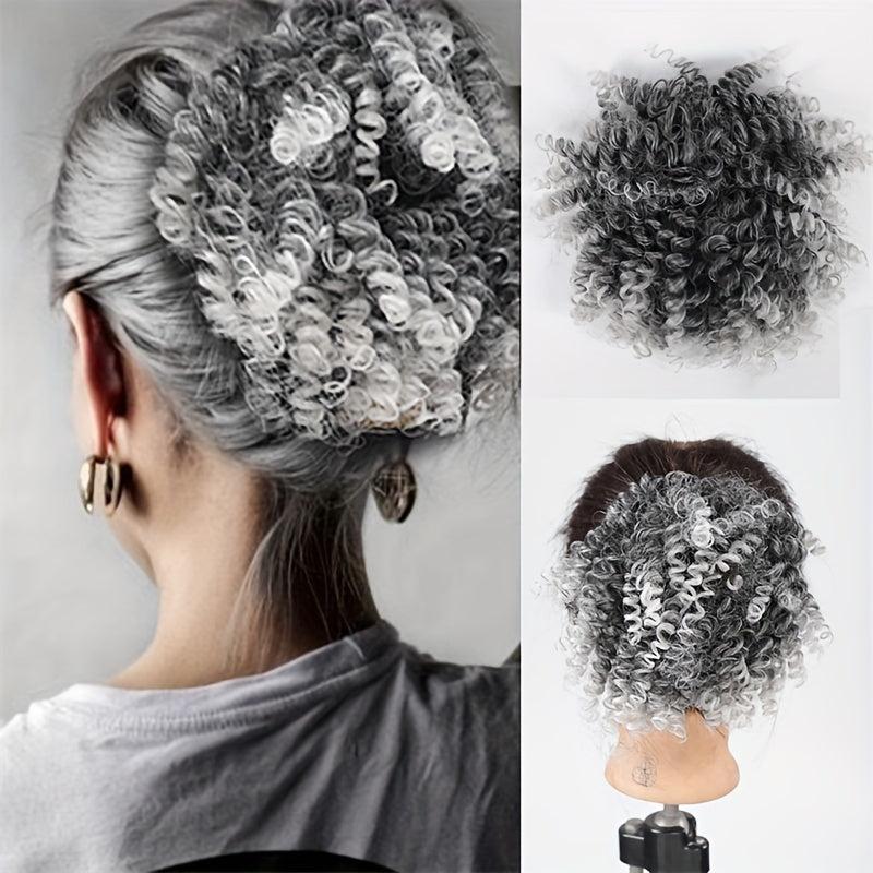 Synthetic Hair Updo Wig Curly Ponytail High Temp Fiber Bun