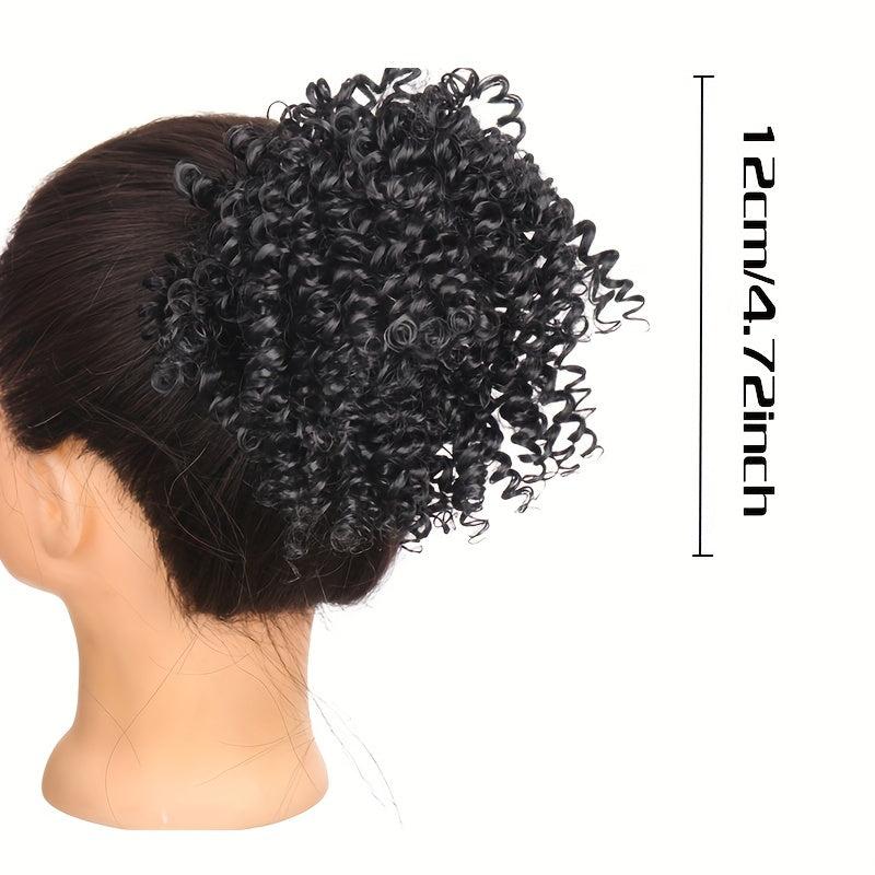 Synthetic Hair Updo Wig Curly Ponytail High Temp Fiber Bun