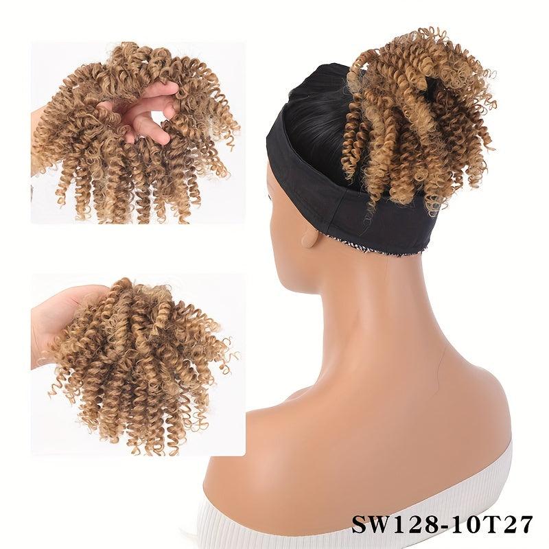 Synthetic Hair Updo Wig Curly Ponytail High Temp Fiber Bun