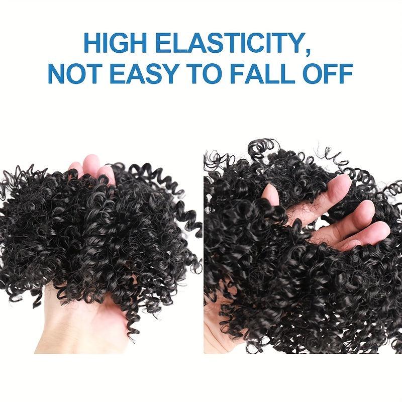 Synthetic Hair Updo Wig Curly Ponytail High Temp Fiber Bun