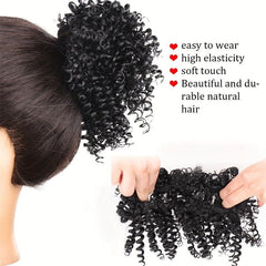 Synthetic Hair Updo Wig Curly Ponytail High Temp Fiber Bun