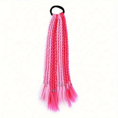 Colorful Three strand Braid Hair Pieces Synthetic Crochet Hair Extensions