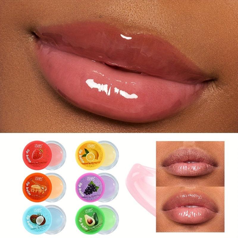 Fruit Flavors Lip Balm Moisturizing Lip Plumper Jelly Tinted Lip Mask