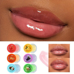 Fruit Flavors Lip Balm Moisturizing Lip Plumper Jelly Tinted Lip Mask