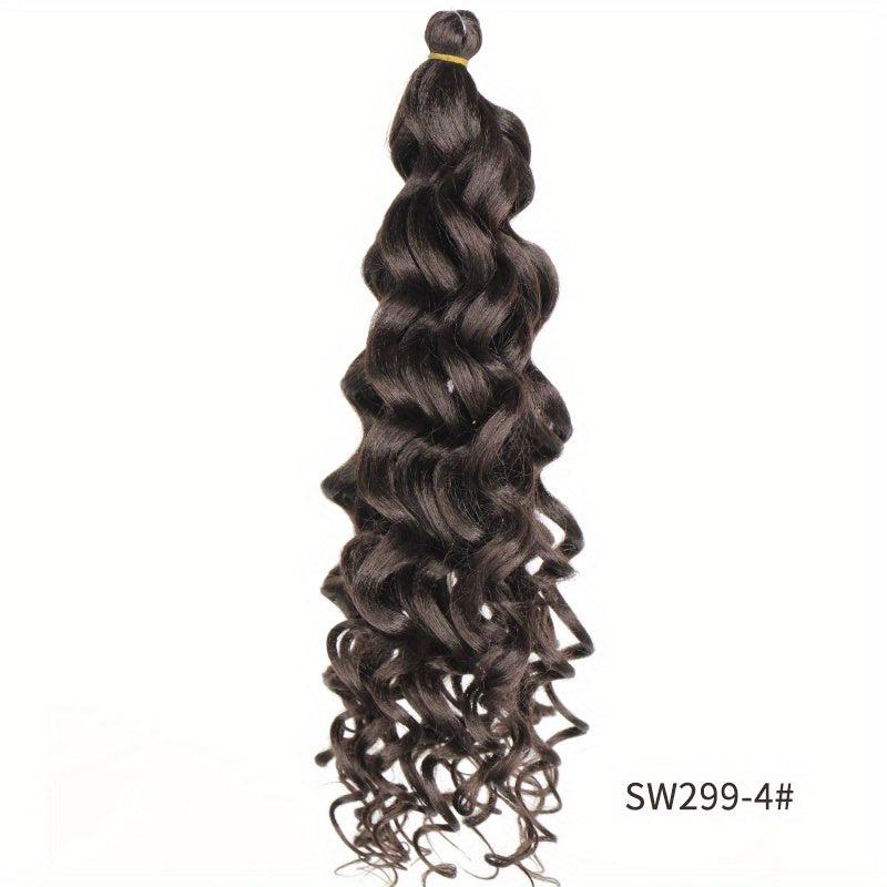 50 8 Cm Synthetic Pre Stretched Deep Wave Crochet Hair Extensions