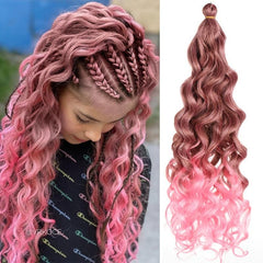 50 8 Cm Synthetic Pre Stretched Deep Wave Crochet Hair Extensions