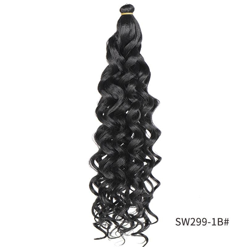 50 8 Cm Synthetic Pre Stretched Deep Wave Crochet Hair Extensions