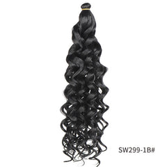 50 8 Cm Synthetic Pre Stretched Deep Wave Crochet Hair Extensions
