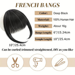 Clip In Bangs Human Hair Extensions Wispy Bangs Fringe Hairpieces