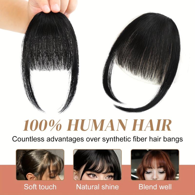 Clip In Bangs Human Hair Extensions Wispy Bangs Fringe Hairpieces
