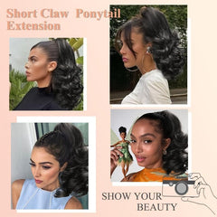 Brown Ponytail Extension Claw Clip Ponytails 25 Ponytail Extensions For Women