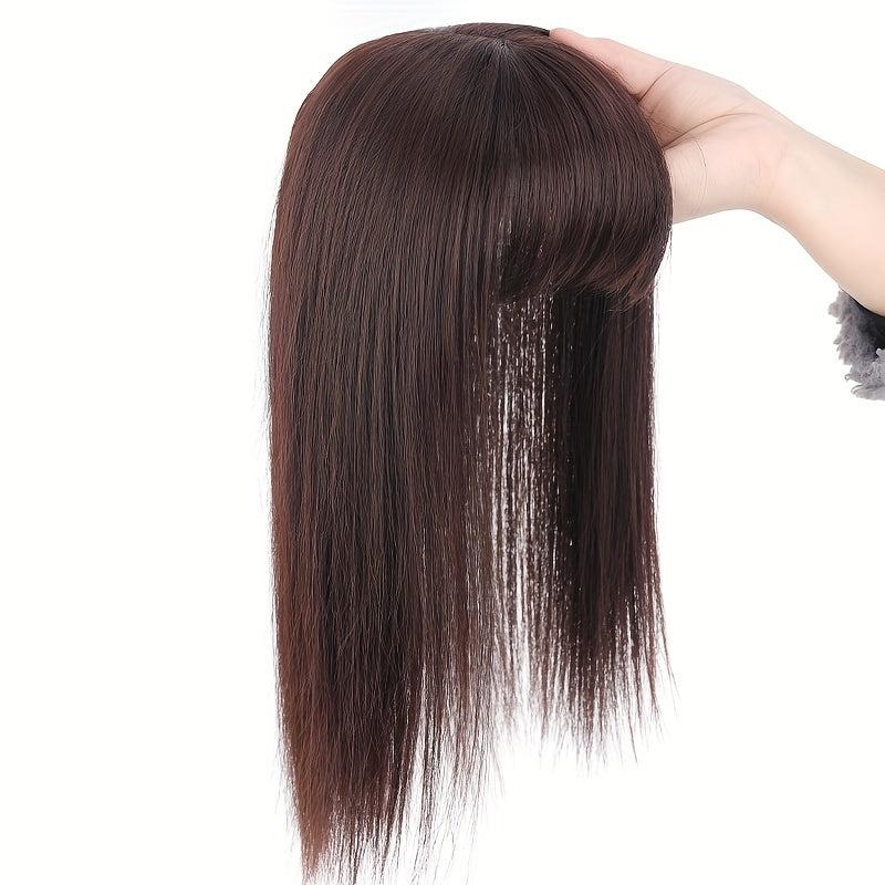 Women's Fluffy Air Bangs Wig Straight Synthetic Hair 25.4-35.5-56 cm