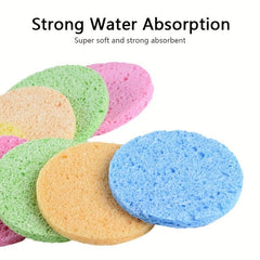 10pcs Compressed Facial Sponges Daily Cleansing Exfoliating Natural Spa Sponge