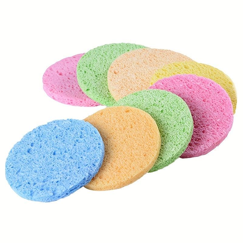 10pcs Compressed Facial Sponges Daily Cleansing Exfoliating Natural Spa Sponge