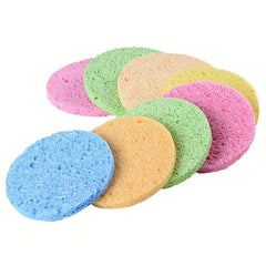 10pcs Compressed Facial Sponges Daily Cleansing Exfoliating Natural Spa Sponge
