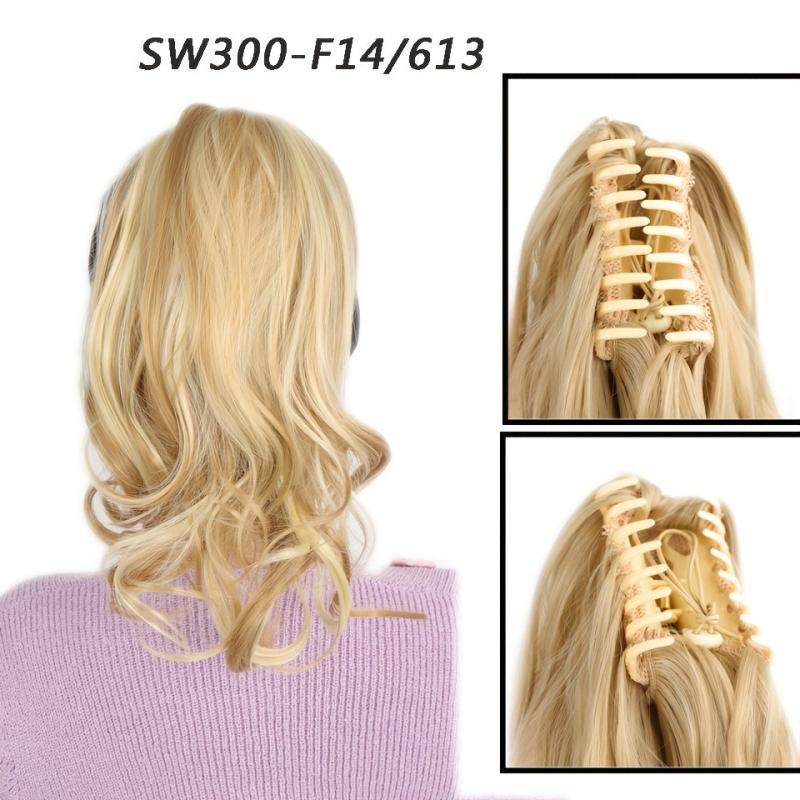 Claw Ponytail Curly Wavy Extensions Clip In Hair Natural Look