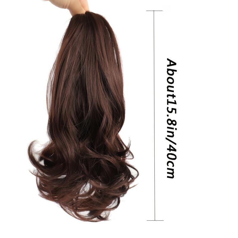 Claw Ponytail Curly Wavy Extensions Clip In Hair Natural Look
