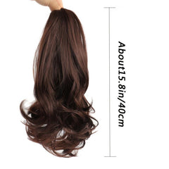 Claw Ponytail Curly Wavy Extensions Clip In Hair Natural Look