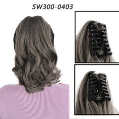 Claw Ponytail Curly Wavy Extensions Clip In Hair Natural Look
