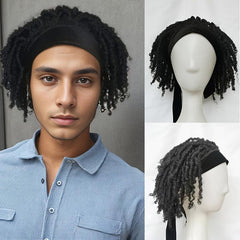 Unisex Sports Headband Wig Hip hop Rapper Rock Headband Wig