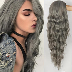 Long Curly Wavy Hair Wig For Women Water Wave Synthetic Wig