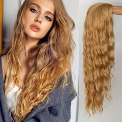 Long Curly Wavy Hair Wig For Women Water Wave Synthetic Wig