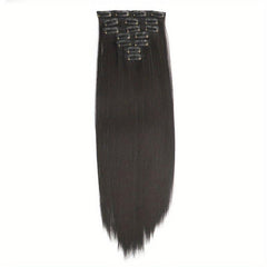 55 88 Cm Long Straight Clip In Hair Extensions 7 Pieces Set